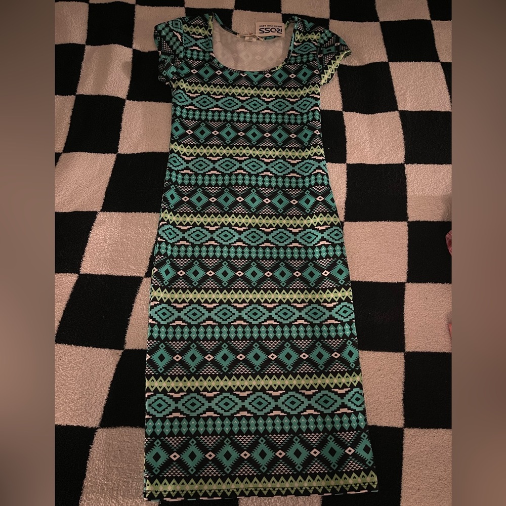 Aztec fitted dress